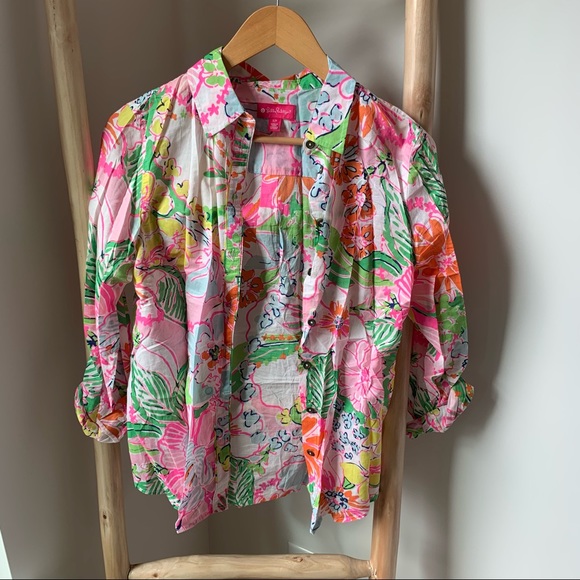 Lilly Pulitzer for Target Button Up Shirt - Picture 1 of 4